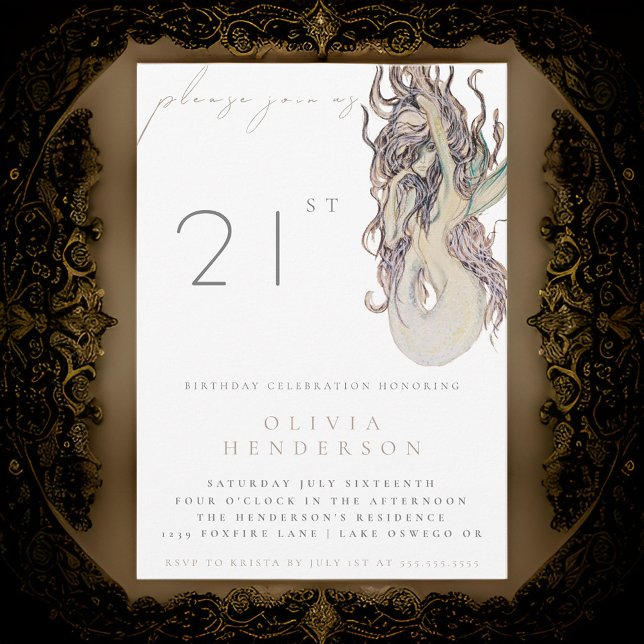 Sirène Adulte N'IMPORTE QUELLE Invitation à une fê (Créateur téléchargé)