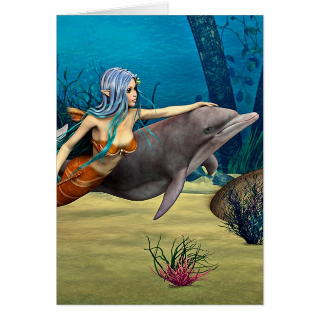 Sirène avec dauphin (Devant)
