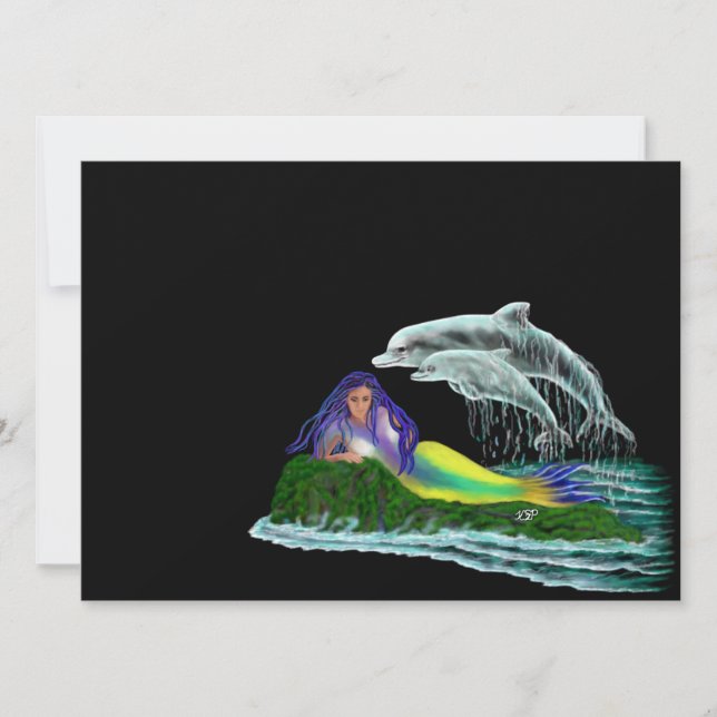 Sirène avec dauphins (Devant)