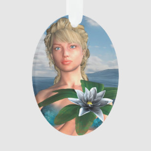 Sirène avec fleur de nénuphar