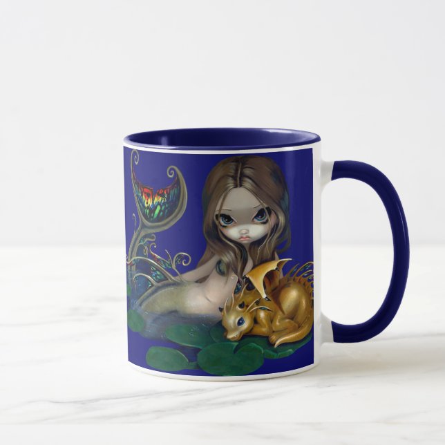 "Sirène avec la tasse d'un dragon d'or" (Droite)
