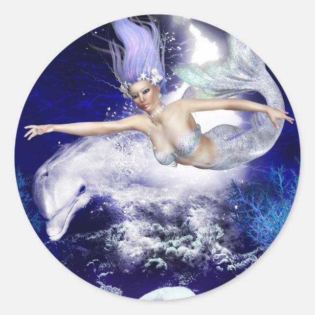 Sirène avec Stickers Dauphin (Devant)
