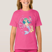 Sirène avec T-Shirt ami Seahorse