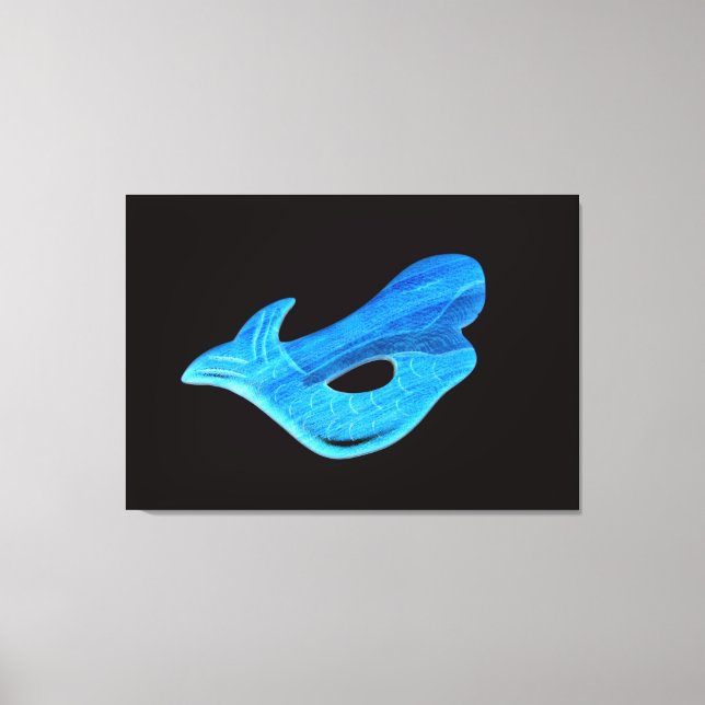 sirène bleue sur toile noire enveloppée (Recto)