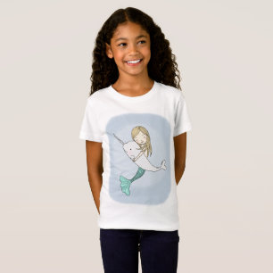 Sirène de T-shirt de sirène et T-shirt de Narwhal