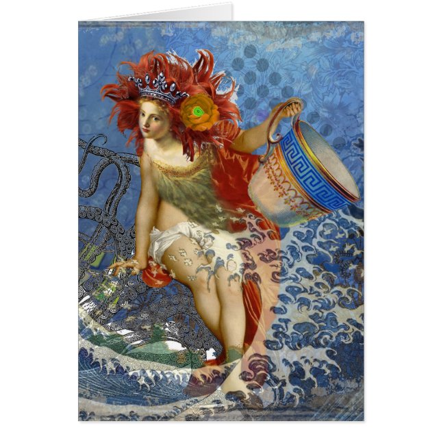 Sirène du Verseau Art Gothique Bleu (Devant)