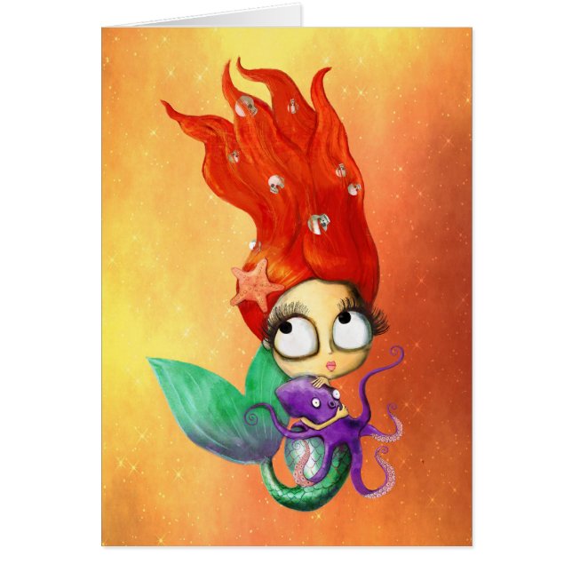 Sirène éffrayante avec le poulpe (Devant)