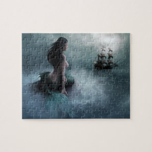 Sirène et pirate navire Jigsaw Puzzle Puzzle