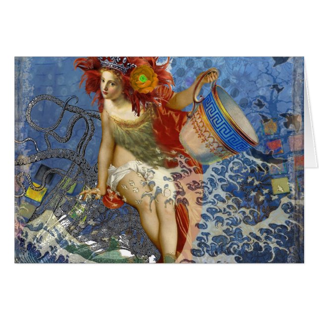Sirène gothique bleu Aquarius Art (Devant horizontal)