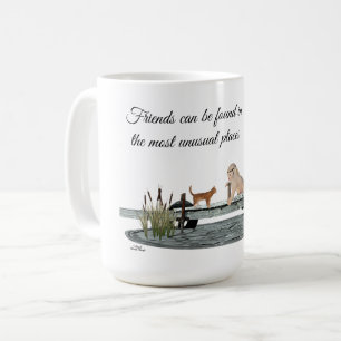 Sirène Sur Bateau Dock Café Mug