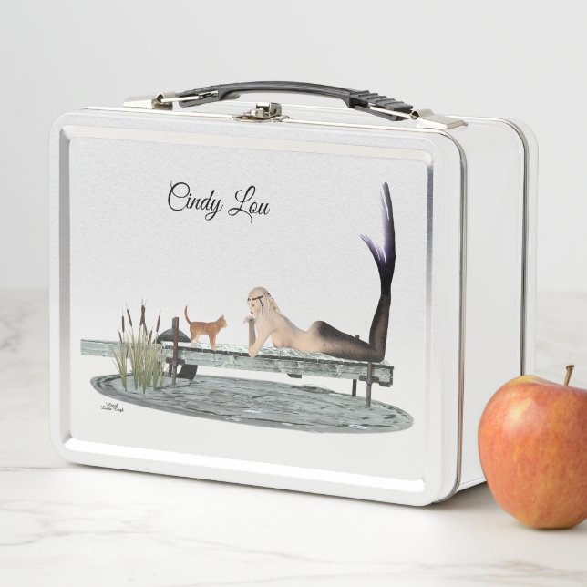 Sirène Sur Bateau Dock Lunchbox en métal (En situation)