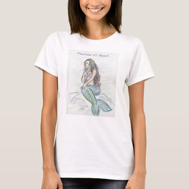 Sirène sur Rock Fairytales Imaginaire Art T-Shirts (Devant)