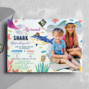 Sirènes Et Pirates Invitation Anniversaire