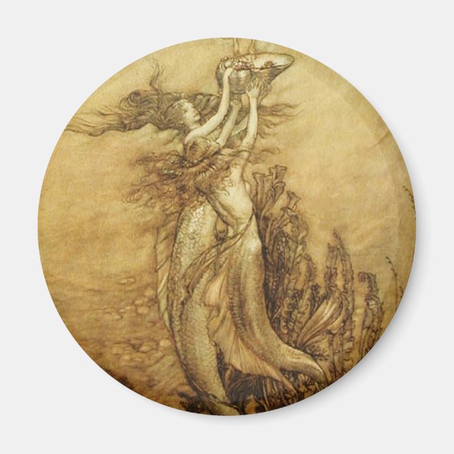 Sirènes Pêcher pour Pearls Magnet (Devant)