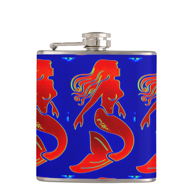 sirènes rouges sur flacon bleu (Devant)