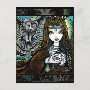 Sirin Owen Goddess Tribal Tattoo Fae Carte postale