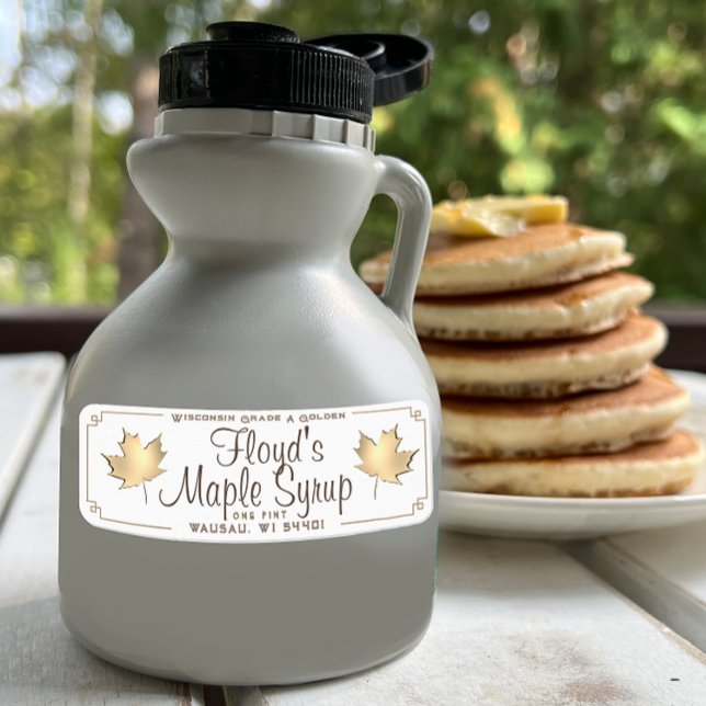 Sirop d'érable Adresse de retour Taille étiquette  (Créateur téléchargé)