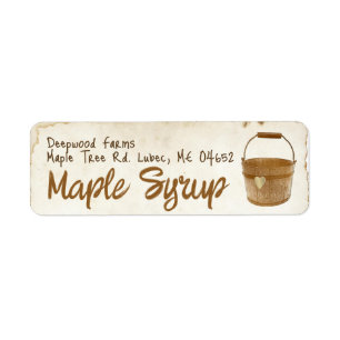 Sirop d'érable avec Étiquette de jug en plastique