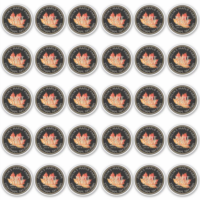 Sirop d'érable Étiquette de poche Mason 2 pouces s (Devant)
