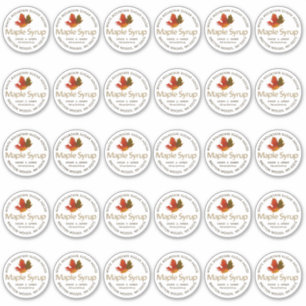 Sirop d'érable Étiquette de poche Mason 2 pouces s