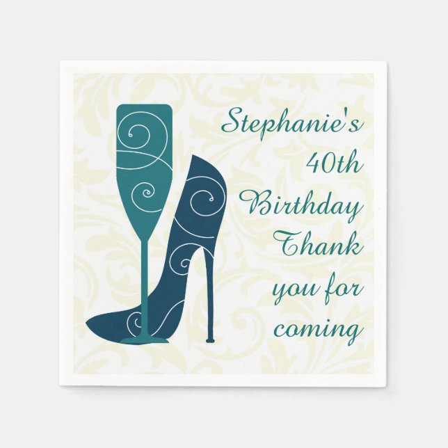 Siroter des serviettes en papier de champagne de v (Devant)