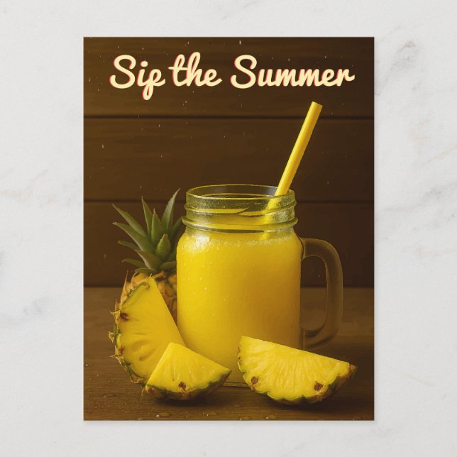 Sirotez l'été - Carte postale Jus d'ananas (Devant)
