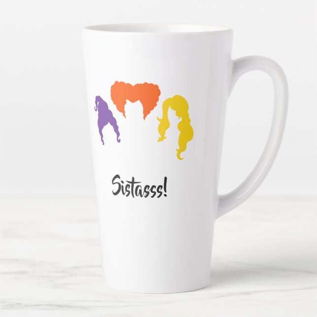 Sistasses ! Hocus Pocus Thème Automne Latte Mug (Droite)