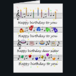 Sister Funny<br><div class="desc">A fun way to wish your sister This card has everything, cake, candles, balloons, presents, and more cake ! Chante a birthday song and wish a happy birthday with funny birthday card.</div>