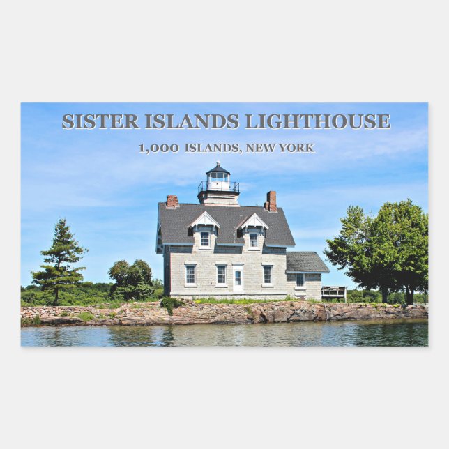 Sister Islands Lighthouse, Stickers New York (Devant)