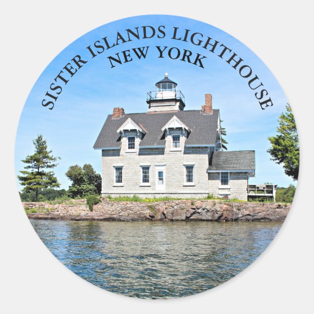 Sister Islands Lighthouse, Stickers ronds New York (Devant)