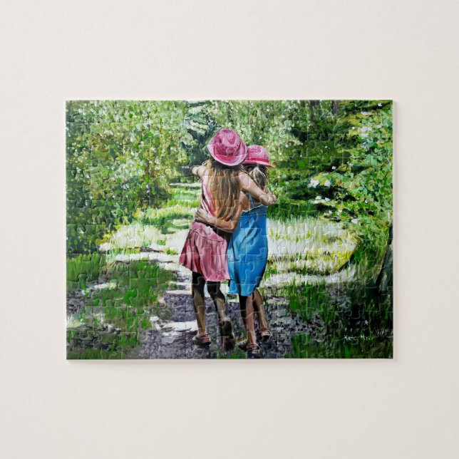 Sisters Oil Painting Puzzle (Horizontal)
