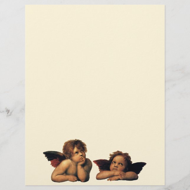 Sistine Madonna, Angels détail par Raphael Sanzio (Devant)