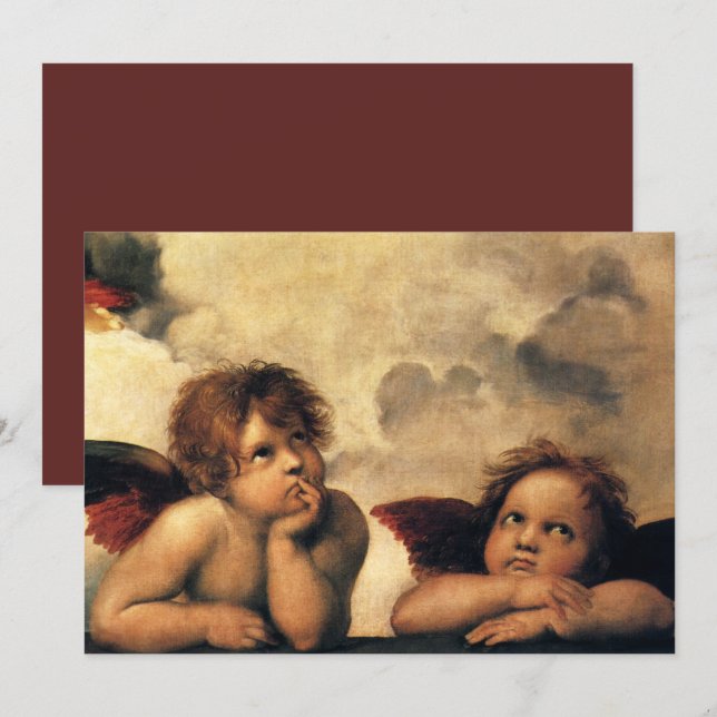 Sistine Madonna Angels par Raphael Sanzio (Devant / Derrière)