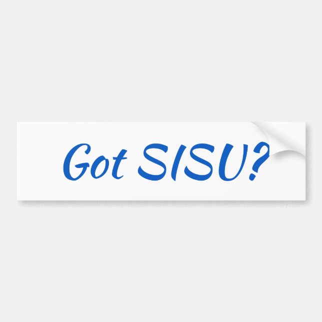 SISU Finlandais Sticker (Blanc ; Rectangle) (Devant)