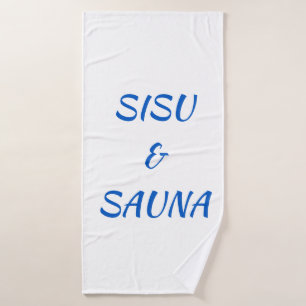 SISU & Sauna serviette de bain finlandaise (blanc)