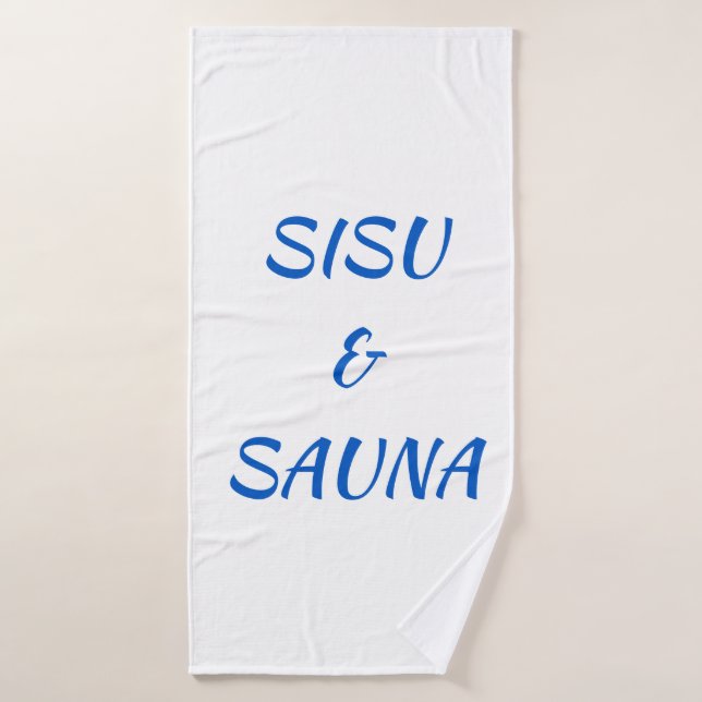 SISU & Sauna serviette de bain finlandaise (blanc) (Serviette de bain)