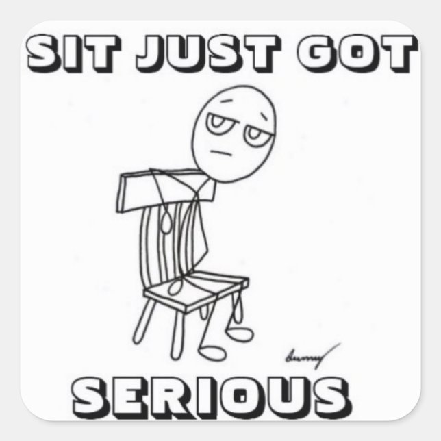 SIT JUSTE GOT Stickers SÉRIEUX - Set de 20 (Devant)