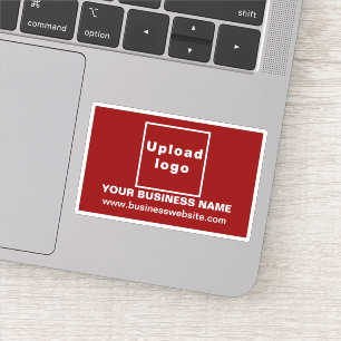 Site d'affaires sur Red Rectangle Vinyl Sticker