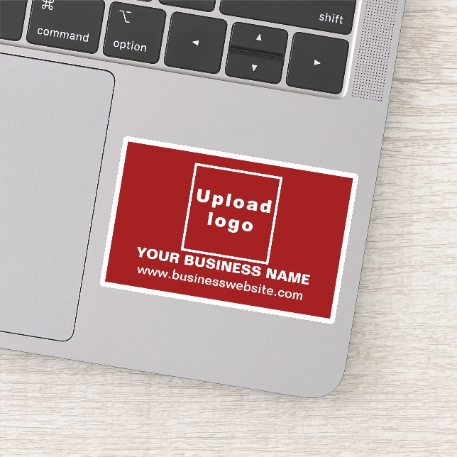 Site d'affaires sur Red Rectangle Vinyl Sticker (Détail)
