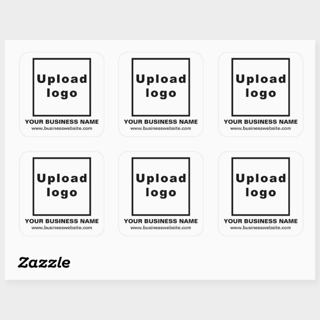 Site d'affaires sur Sticker Carré blanc (Feuille)
