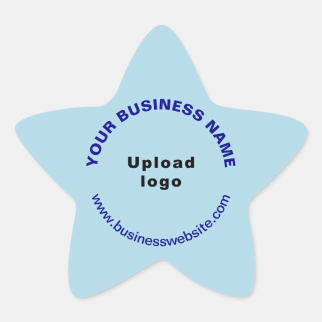 Site d'affaires sur Sticker en forme étoile bleu c (Devant)