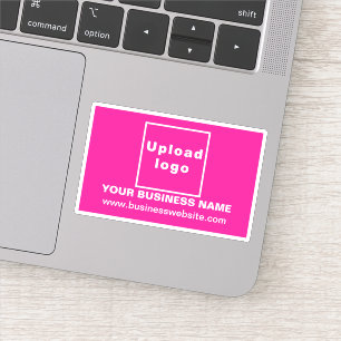 Site d'affaires sur Sticker en Vinyl Rectangle ros