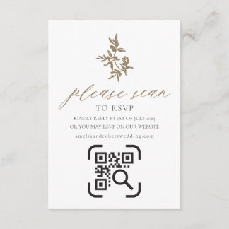 Site mariage Carte de boîtier QR Code RSVP Olives