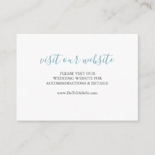 Site mariage Insérer Carte Turquoise Bleu Script