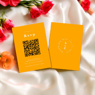 Site mariage RSVP QR Code Photo orange