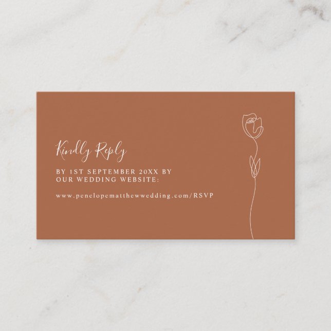 Site Rose romantique Carte de boîtier RSVP (Devant)