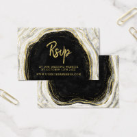 Site Web Black White & Gold RSVP Insérer des carte