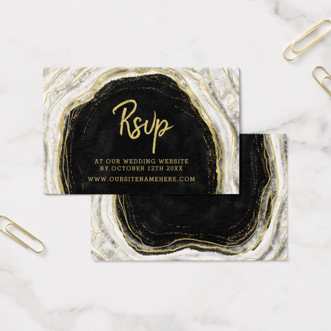 Site Web Black White & Gold RSVP Insérer des carte (Bureau)