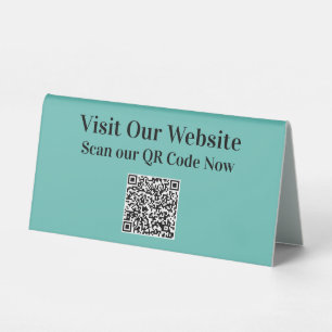 Site Web de code QR couleur turquoise Signes de bu
