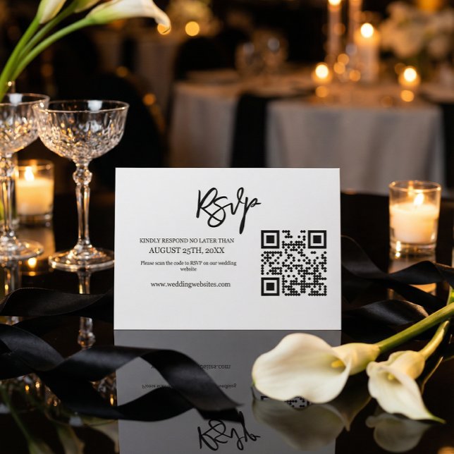 Site Web de Mariage avec Code QR RSVP Écriture Mod (Créateur téléchargé)